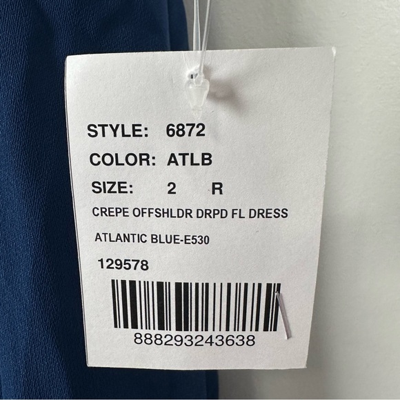 AFTER SIX MADELYN · STYLE 6872 · CREPE - Atlantic Blue Various - Picture 6 of 9